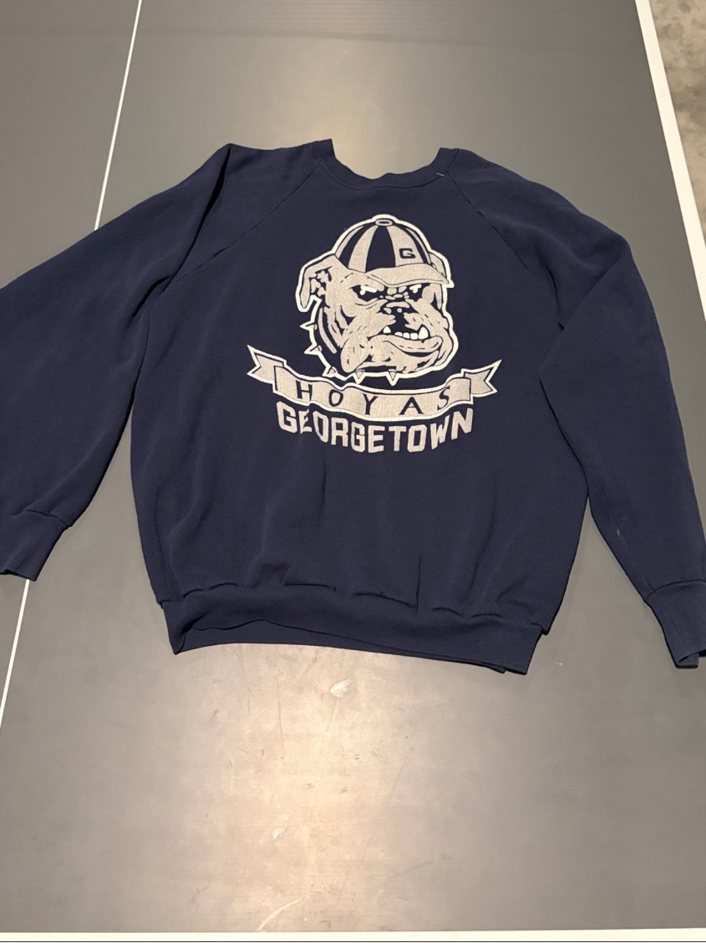 George Hoyas Navy Graphic Crewneck Sweatshirt